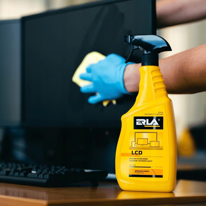 ERLA PŁYN DO CZYSZCZENIA EKRANÓW LCD MONITORÓW MATRYC LED bez smug 750ML