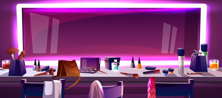 TOALETKA kosmetyczna BIAŁA z lustrem LED 12 wizaż