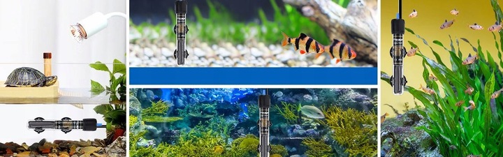 GRZAŁKA DO AKWARIUM 300W Z TERMONSTATEM + TERMOMETR LCD 150-300 LITRÓW
