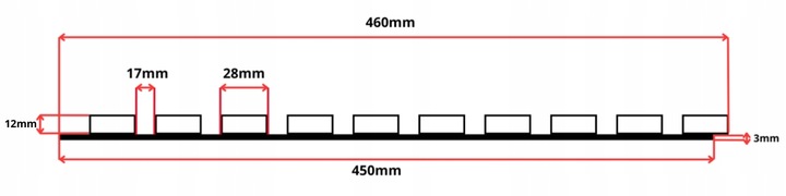 Lamele ścienne na Białej Płycie Dąb Różne kolory POLSKIE PREMIUM - 275x46cm