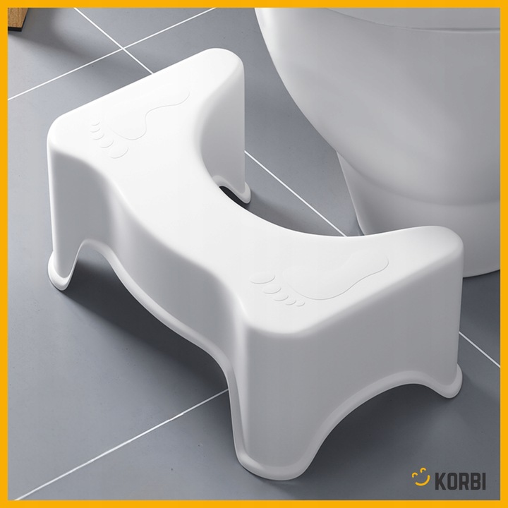 PODNÓŻEK TOALETOWY PODEST ŁAZIENKOWY TABORET BIAŁY