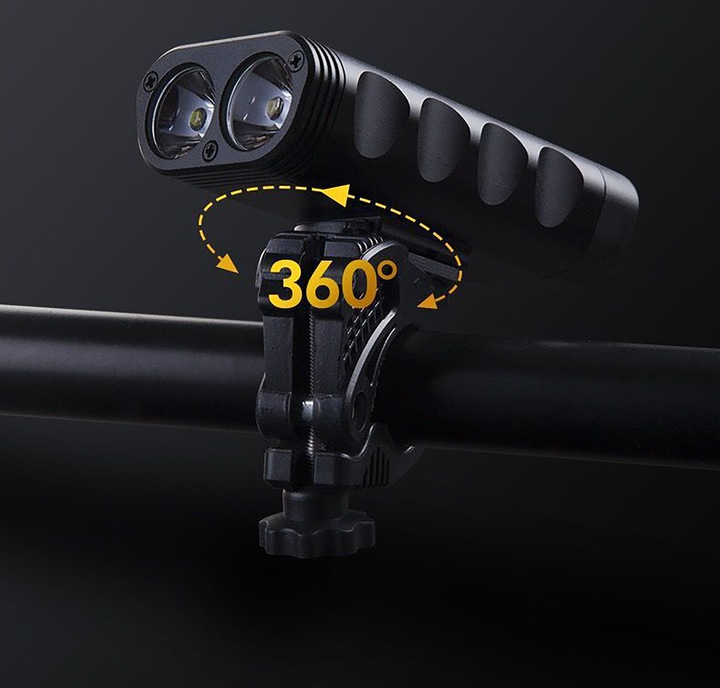 LAMPKA ROWEROWA LED PRZÓD 1800 LUMENÓW MOCNA + TYŁ OŚWIETLENIE ROWEROWE