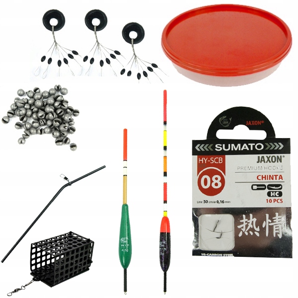 ZESTAW spławik grunt WĘDKA JAXON Kołowrotek Żyłka