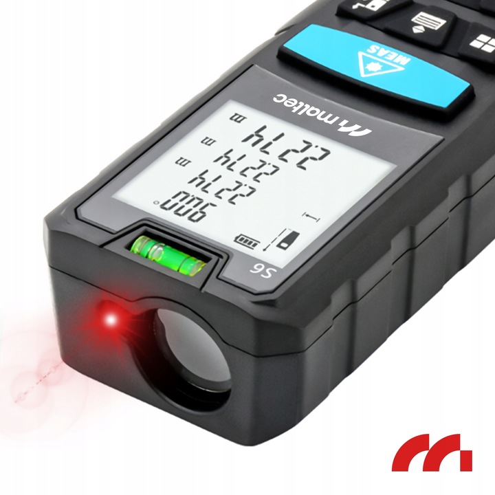 DALMIERZ LASEROWY 50M KĄTOMIERZ POZIOMICA CYFROWY MIERNIK ODLEGŁOŚCI