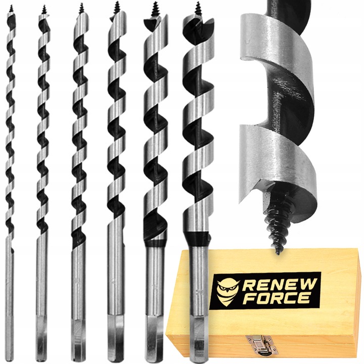 Wiertła do drewna 230MM zestaw wierteł 6-25 mm +box POLSKA MARKA na