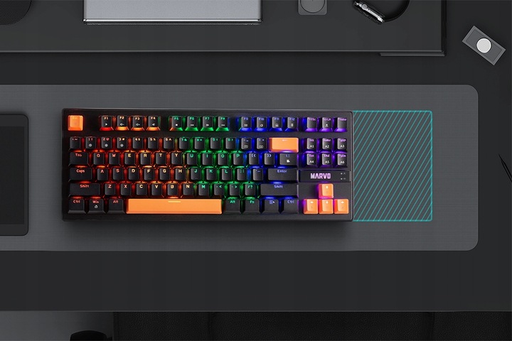 Klawiatura Mechaniczna Krone 87 RGB Gaming anty-ghosting KG901c