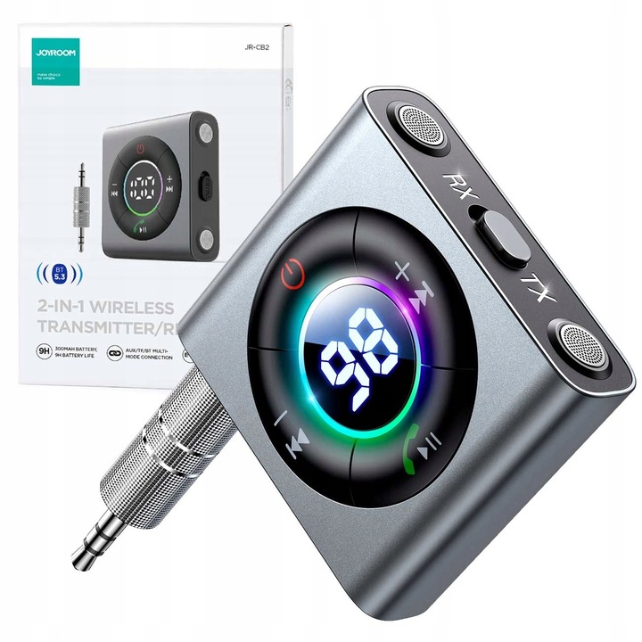 TRANSMITER BLUETOOTH 5.3 JOYROOM AUX DO SAMOCHODU TELEWIZORA USB C JR-CB2
