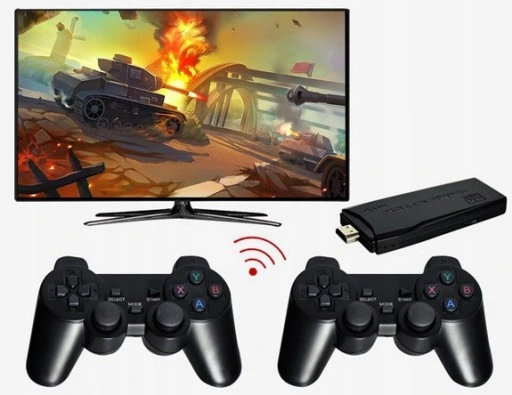 KONSOLA RETRO GRA TELEWIZYJNA BEZPRZEWODOWA HDMI +2PADY TV WIFI +20000 GIER