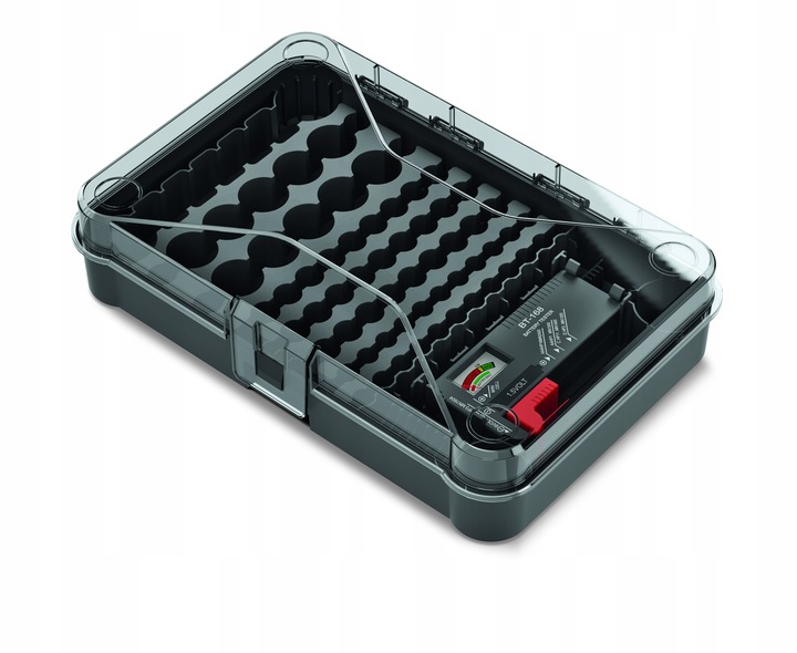 ORGANIZER NA BATERIE BATTERY BOX POJEMNIK KOSZYK NA BATERIE 85 SZT + TESTER