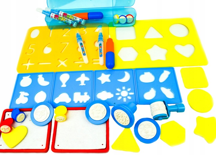 DUŻA MATA WODNA DO MALOWANIA PISAKAMI WODNYMI MATA 100x80 PIECZĄTKI PISAKI