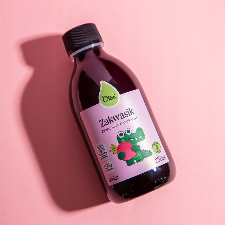 Zakwas z buraków dla dzieci Olini 250ml Zakwas buraczany Jelita i zaparcia