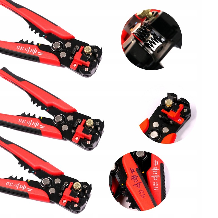 ŚCIĄGACZ IZOLACJI AUTOMATYCZNE SZCZYPCE KABLI PRZEWODÓW ZACISKARKA 3W1
