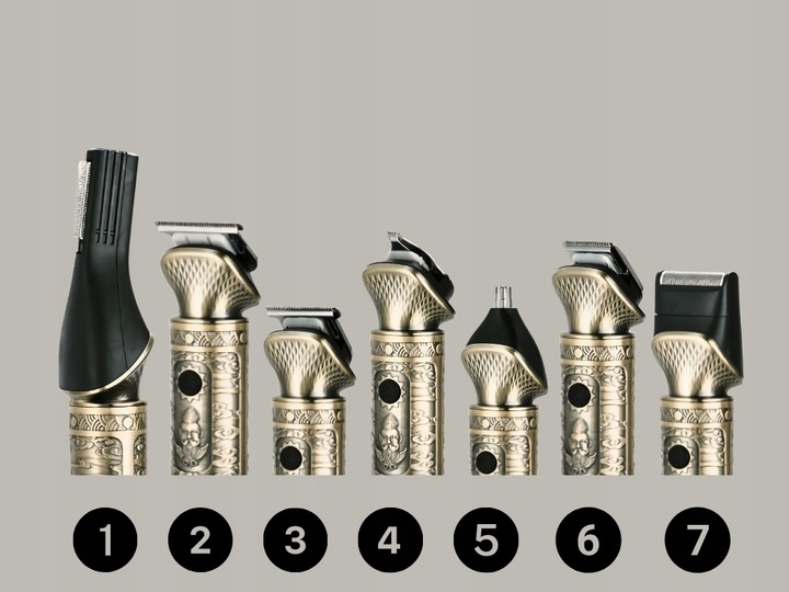 Maszynka Do Strzyżenia Włosów, Brody 7W1 - Trymer Do Nosa + Golarka