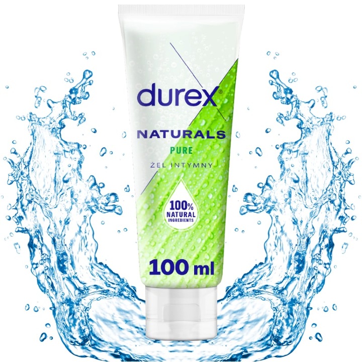 Żel Intymny DUREX NATURALS PURE Nawilżający 100 ml Lubrykant na Bazie Wody