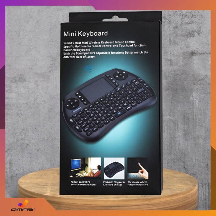 Klawiatura podświetlana bezprzewodowa z touchpadem mini do tabletu tel LED