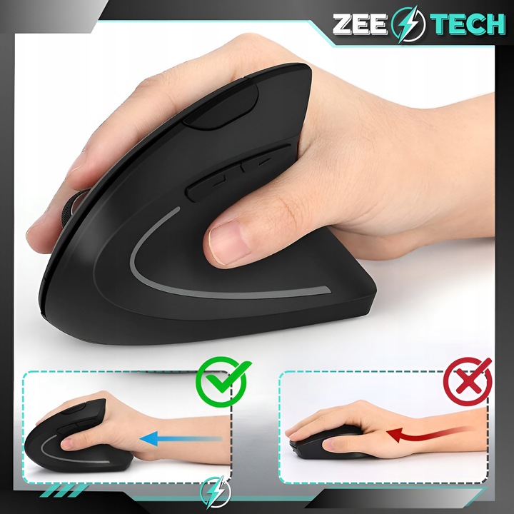 MYSZKA PIONOWA BEZPRZEWODOWA WERTYKALNA CICHA MYSZ DO KOMPUTERA LAPTOPA