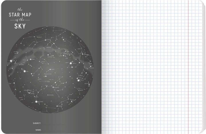 10X ZESZYT TOP 2000 A5 60 KARTEK, KRATKA +MARGINES, KOSMOS, PLANETY