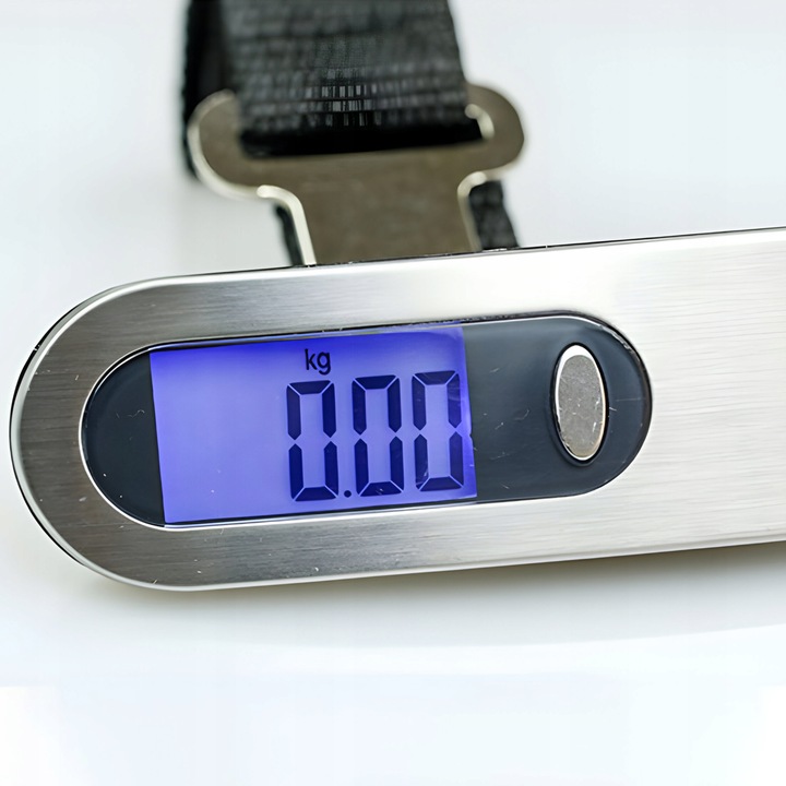 WAGA BAGAŻOWA PODRÓŻNA HAKOWA TURYSTYCZNA LOTNICZA RĘCZNA LCD DO 50KG