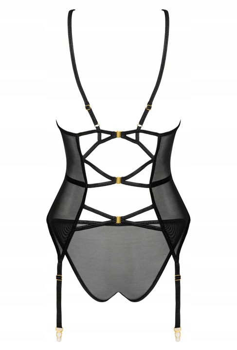 Livco Corsetti Cofashion Hoolyn Półprześwitujący Gorset i Stringi +gratis