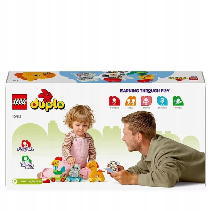 LEGO Duplo 10412 Pociąg ze zwierzątkami Koń Duże Klocki Dla 2 3 4 latka