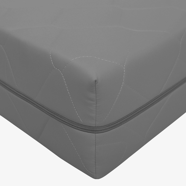 Pokrowiec na materac pikowany grafit szary zamek 140x200 MIKROFIBRA