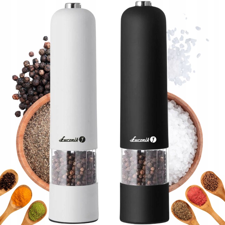 ELEKTRYCZNY MŁYNEK DO SOLI I PIEPRZU PRZYPRAW REGULACJA MIELENIA