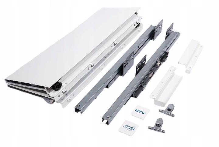 SZUFLADA GTV AXIS PRO 550C1 WYSOKA L550 H167 BIAŁA CICHY DOMYK WYSUW