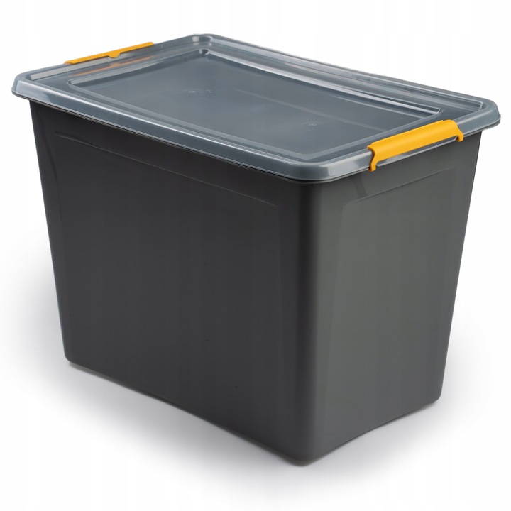 POJEMNIK NA ZABAWKI DUŻY PUDEŁKO SKRZYNIA NA KÓŁKACH Z POKRYWKĄ 80L