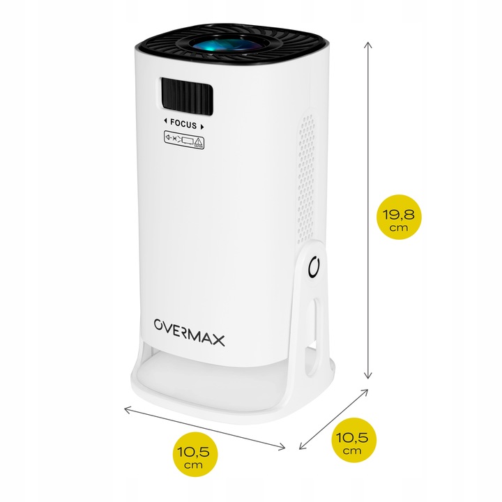 PROJEKTOR RZUTNIK ANDROID TV WIFI BEZPRZEWODOWY OBROTOWY LED PRZENOŚNY