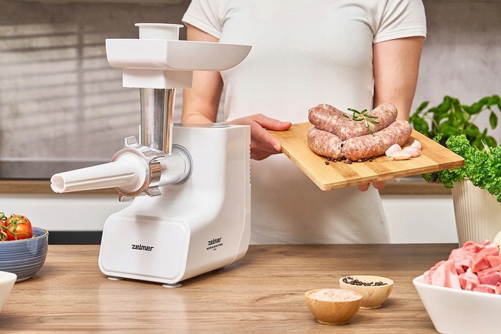 MASZYNKA DO MIELENIA MIĘSA ZELMER ZMM3512B SZATKOWNICA BIAŁA 1500W