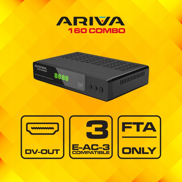 Ferguson Ariva 160 Combo – DVB-T2/S2 FTA, HEVC H.265, Full HD, USB PVR
