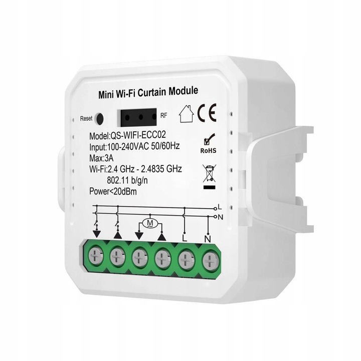 Sterownik rolet TUYA WIFI dopuszkowy procentowy V3