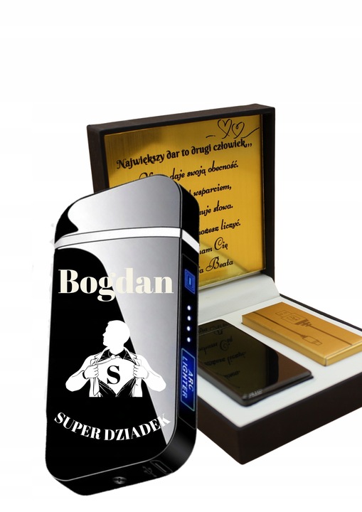 Zapalniczka Plazmowa VIP Usb Dotyk Żarowa Prezent na Dzień Dziadka Grawer