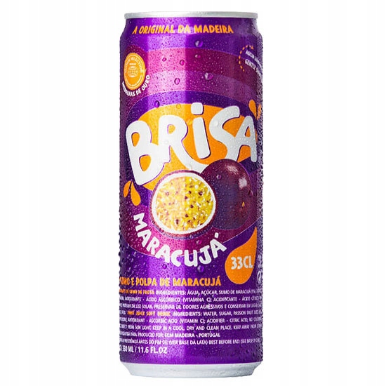 Brisa marakuja napój gazowany z Madery ZESTAW 6 puszek 6x330ml