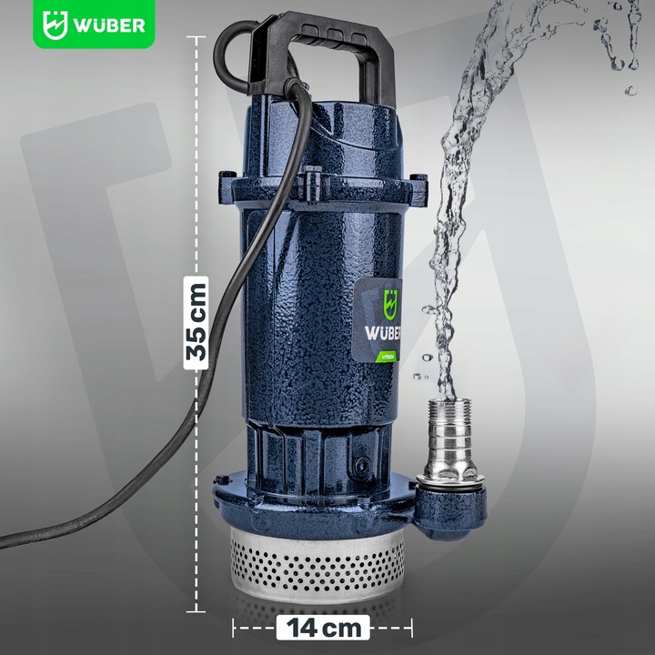 POMPA DO WODY CZYSTEJ BRUDNEJ ŚCIEKÓW SZAMBA Z SITKIEM ZANURZENIOWA 1"