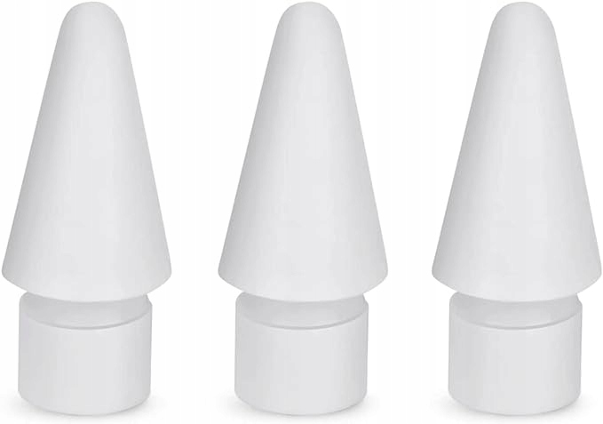 3X KOŃCÓWKA KOMPATYBILNA Z OŁÓWKIEM APPLE PENCIL RYSIK 1 2 GENERACJI BIAŁE