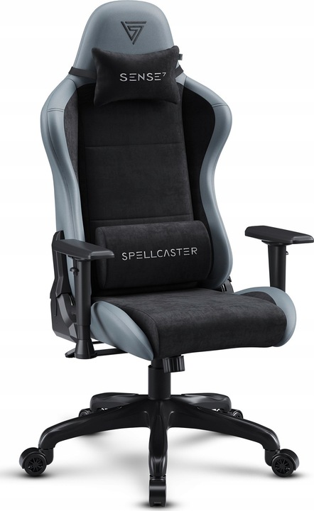 Fotel Gamingowy Biurowy Regulowany Materiał Alcantara + Ekoskóra Sense7