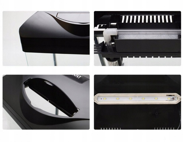 INVITAL EasyTank PRO LED 16 litrów z filtracją w pokrywie czarny