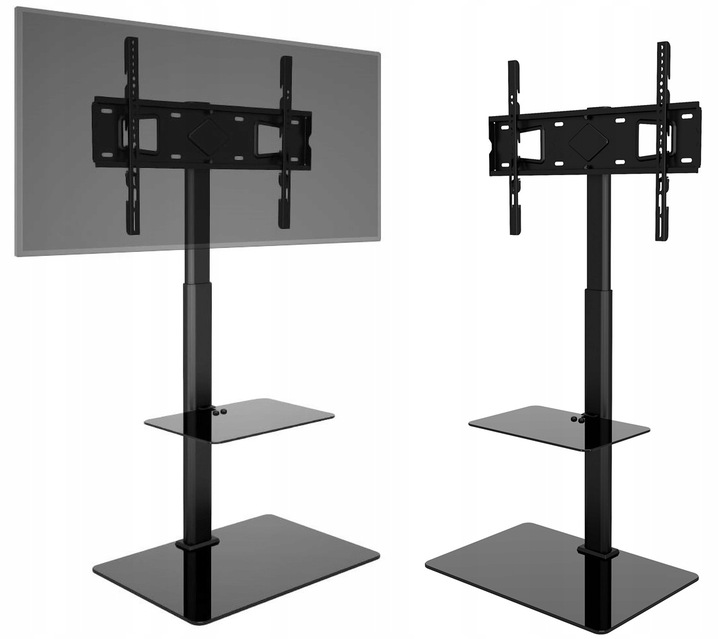 Podłogowy STOJAK TV pod telewizor z półką Uniwersalny Obrotowy