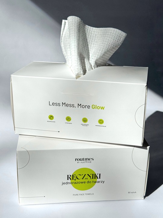 3x ROUTINES Ręczniki jednorazowe do demakijażu i oczyszczania twarzy