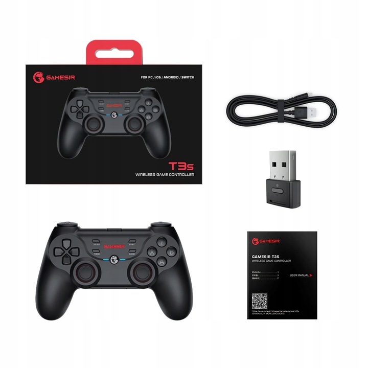 Kontroler Pad Bezprzewodowy GameSir T3s PC/iOS/Android/N.Switch Bluetooth