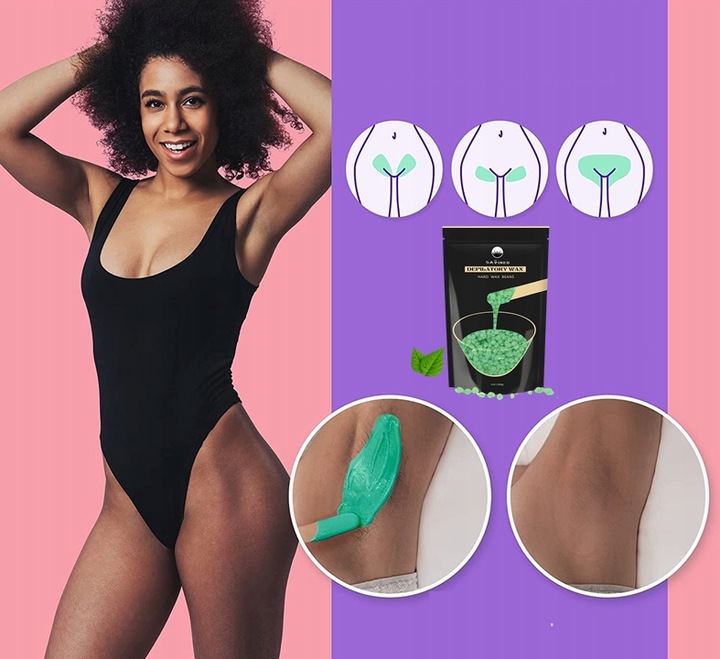 Wosk w Granulkach Zielona Herb 1kg Depilacja Naturalny Savineo Wosk