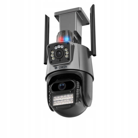 PODWÓJNA KAMERA ZEWNĘTRZNA OBROTOWA ALARM 8MP WIFI 3w1 2 OBIEKTYWY ICSEE
