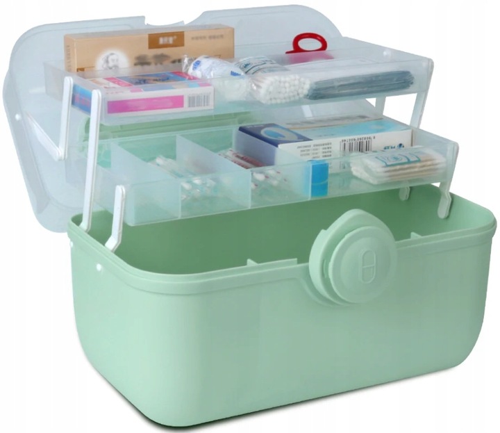 ORGANIZER NA LEKI POJEMNIK ZAMYKANY PUDEŁKO KASETKA APTECZKA 34x23x22 cm XL