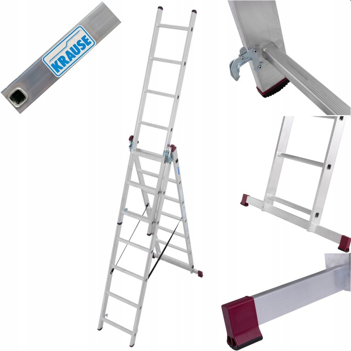 KRAUSE CORDA Drabina aluminiowa 3x7 5,40m 10377