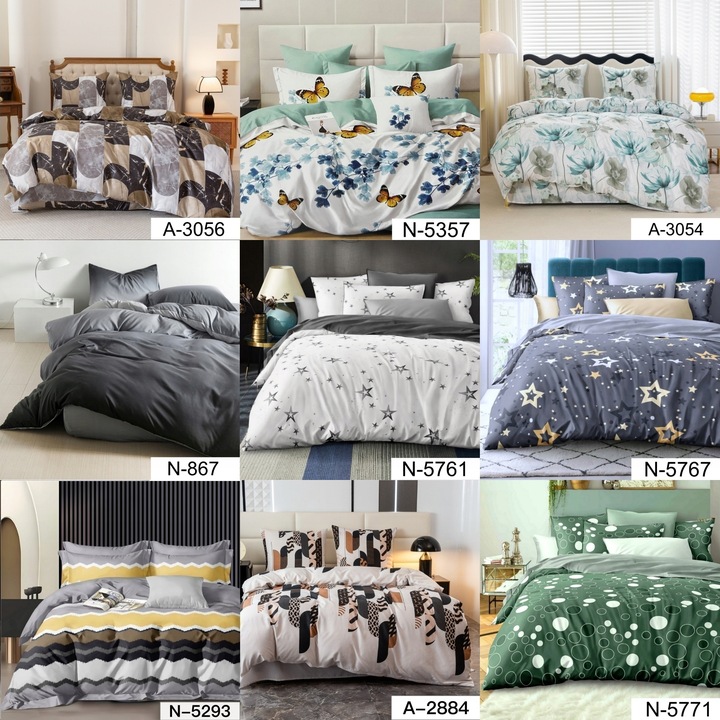 KOMPLET POŚCIEL 200X220 +2 POSZEWKI DWUSTRONNA DUŻO WZORÓW