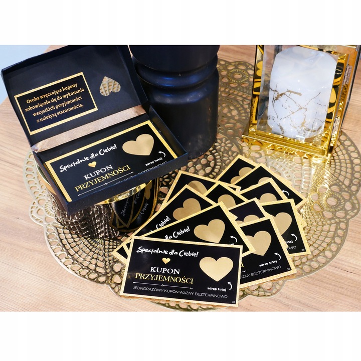 KUPONY PRZYJEMNOŚCI ZDRAPKI 12 sztuk DLA CHŁOPAKA DZIEWCZYNY WALENTYNKI