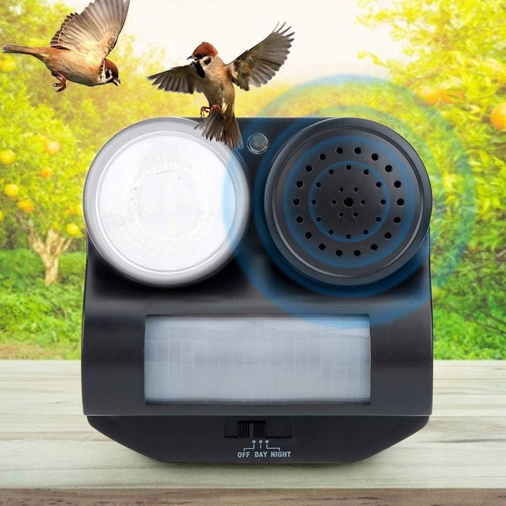 ODSTRASZACZ NA PTAKI ODSTRASZACZ ZWIERZĄT PSÓW KOTÓW DZIKÓW MYSZ 7w1