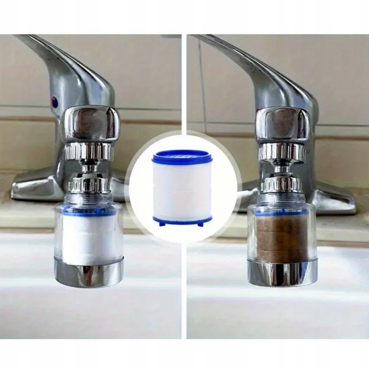 Filtr Do Wody Na Kran Obrotowy Usuwa Zanieczyszczenia i Metale + 10