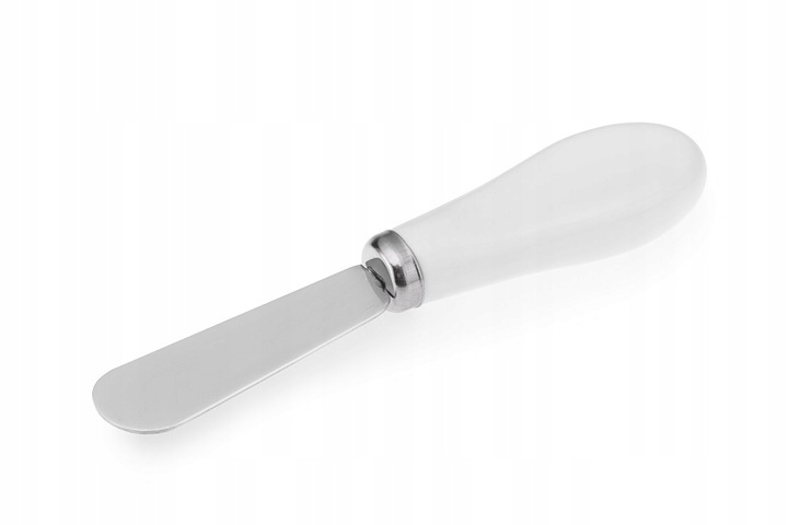 MASELNICA Maselniczka porcelanowa z nożykiem OSBORN biała z bambusem